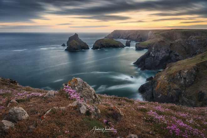 (No. 19-043) Cornwall's coast in the evening